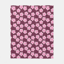 Couverture Polaire Fleur Frangipani rose Motif sans couture