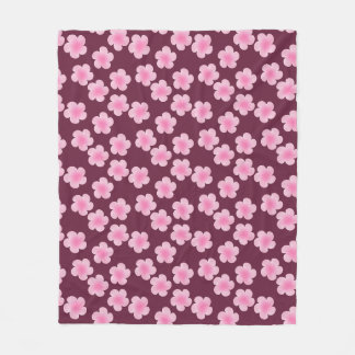 Couverture Polaire Fleur Frangipani rose Motif sans couture