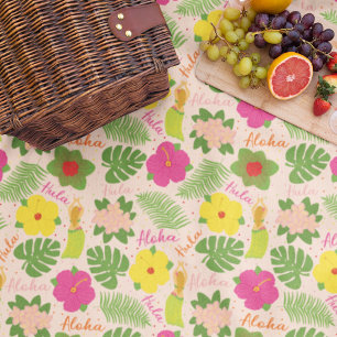 Couverture Polaire Fleur hawaïenne tropicale Aloha Hula
