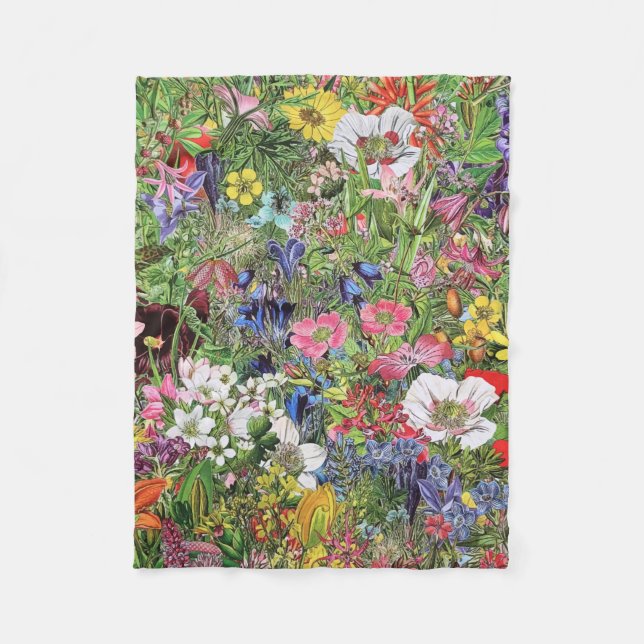 Couverture Polaire Fleur sauvage de la nature en fleurs botaniques (Devant)