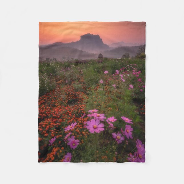 Couverture Polaire Fleurs | Chiang Dao, Chiang Mai, Thaïlande (Devant)
