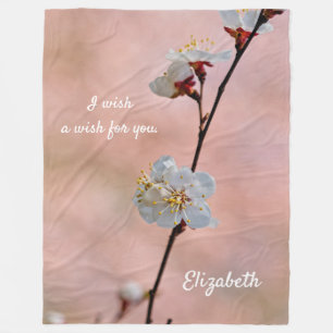 Couverture Polaire Fleurs d'abricot japonaises attrayantes