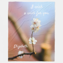 Couverture Polaire Fleurs d'abricot japonaises délicates