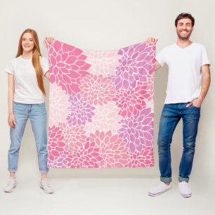 Couverture Polaire Fleurs Dahlia, Motif De Fleurs, Dahlia Rose