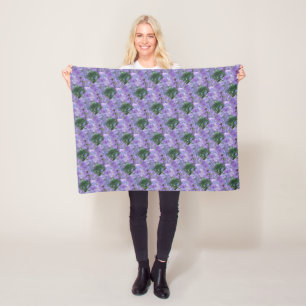 Couverture Polaire Fleurs d'arbre pourpres Jacaranda