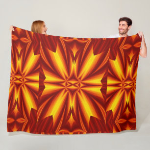 Couverture Polaire Fleurs de feu de Bohême 102