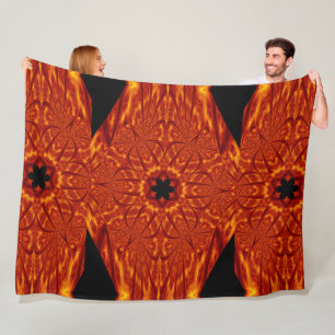 Couverture Polaire Fleurs de feu de Bohême 85