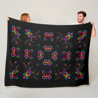 Couverture Polaire Fleurs de Fiesta Dansante