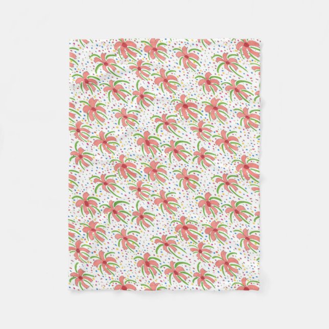 Couverture Polaire Fleurs de Fiesta tropicales (Devant)