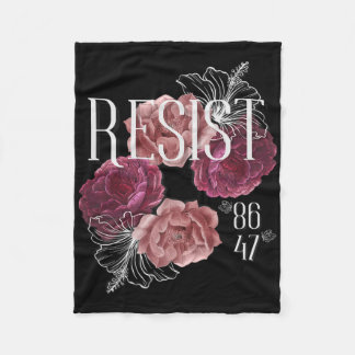 Couverture Polaire Fleurs de Résistance Pas Mon Président 86 47 Anti-