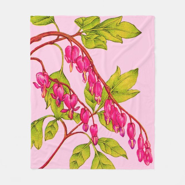 Couverture Polaire fleurs du coeur saignant (Devant)