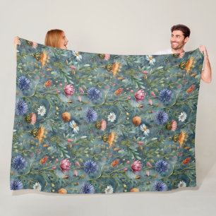 Couverture Polaire Fleurs écossaises