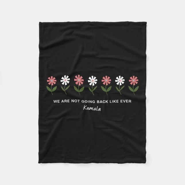 Couverture Polaire Fleurs Florales Mignonnes Nous Ne Reviendrons Pas  (Devant)