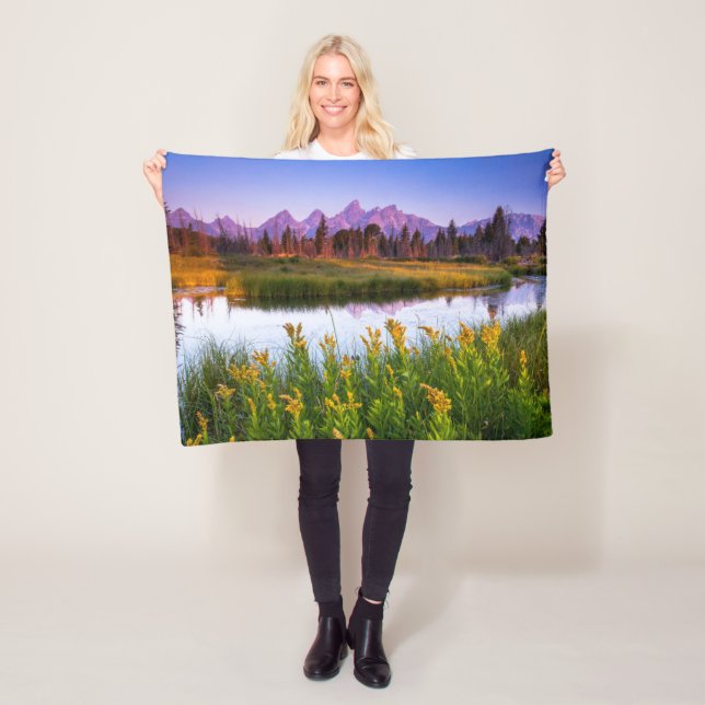 Couverture Polaire Fleurs | Grand Teton National Park, Wyoming (En situation)