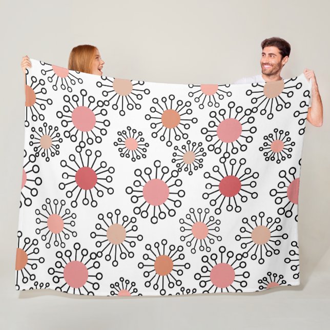 Couverture Polaire Fleurs MCM (En situation)