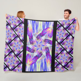 Couverture Polaire Fleurs sauvages en Pastels 1