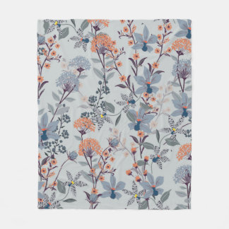 Couverture Polaire Fleurs sauvages Motifs, Isolé sur la côte bleue