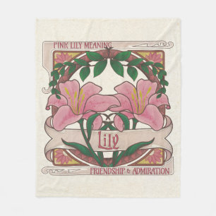 Couverture Polaire Fleurs victoriennes Lily rose Amitié Amiration
