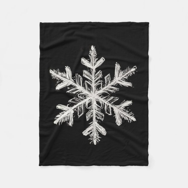 Couverture polaire flocon de neige (Devant)