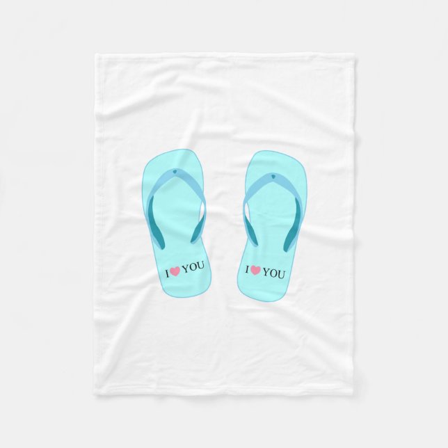 Couverture Polaire Flops Turquoise Flip Flops Blanche (Devant)