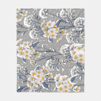 Couverture Polaire Floraison hivernale : Délicat motif floral