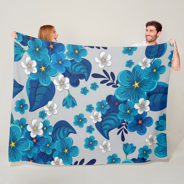 Couverture Polaire Floral (En situation)