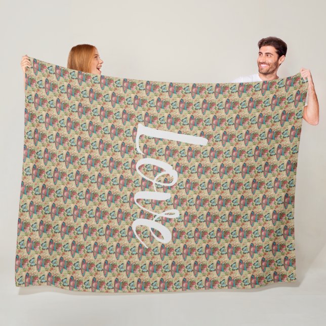 Couverture Polaire Floral (En situation)