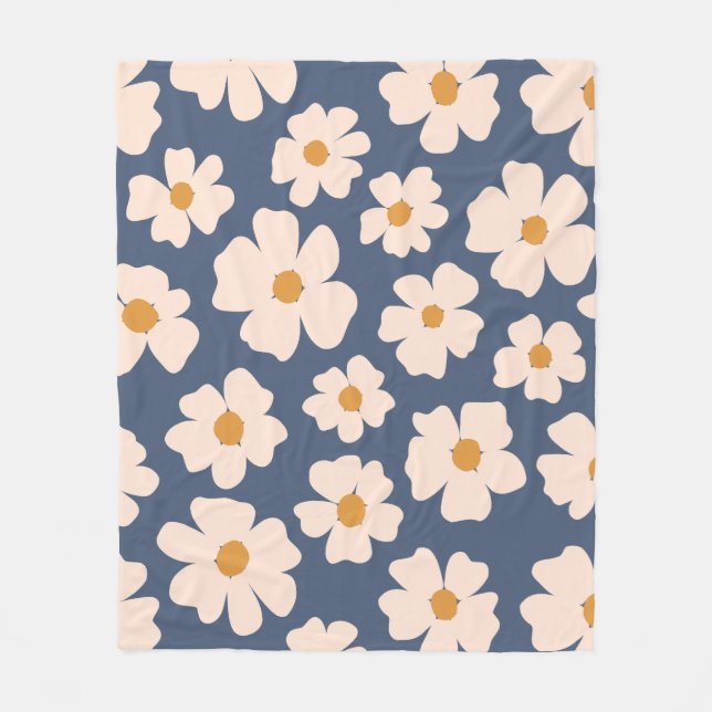 Couverture Polaire Floral beige (Devant)