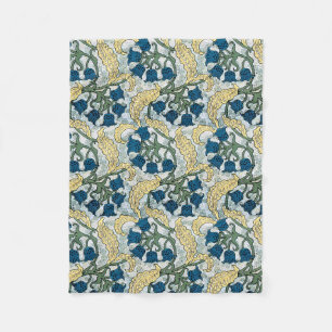 Couverture Polaire Floral Blue Flowers Lily Valley Répétition