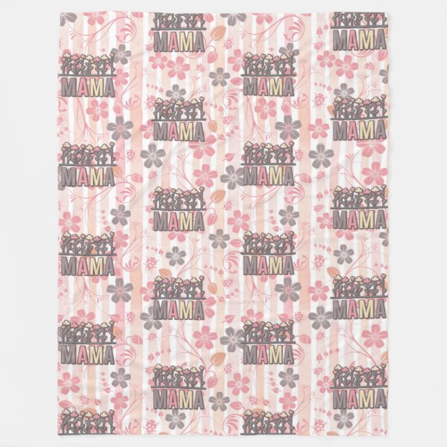 Couverture Polaire Floral Boho Mama (Devant)