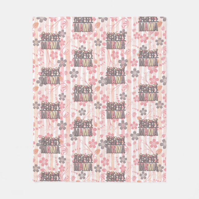 Couverture Polaire Floral Boho Mama (Devant)