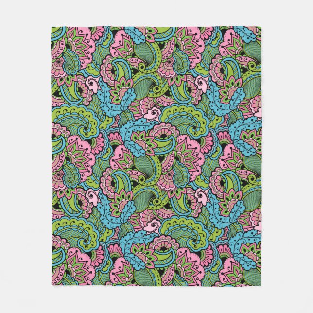 Couverture Polaire Floral décoratif (Devant)