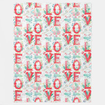Floral Love Lettering - Motif sans couture 1