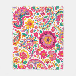 Couverture Polaire Floral Paisley Pattern