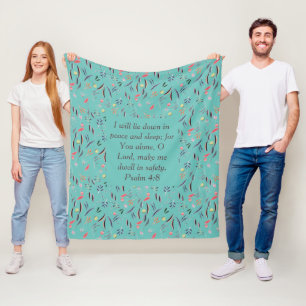 Couverture Polaire FLORAL Turquoise Sécurité du sommeil de paix C