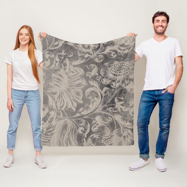 Couverture Polaire Floral vieilli (En situation)