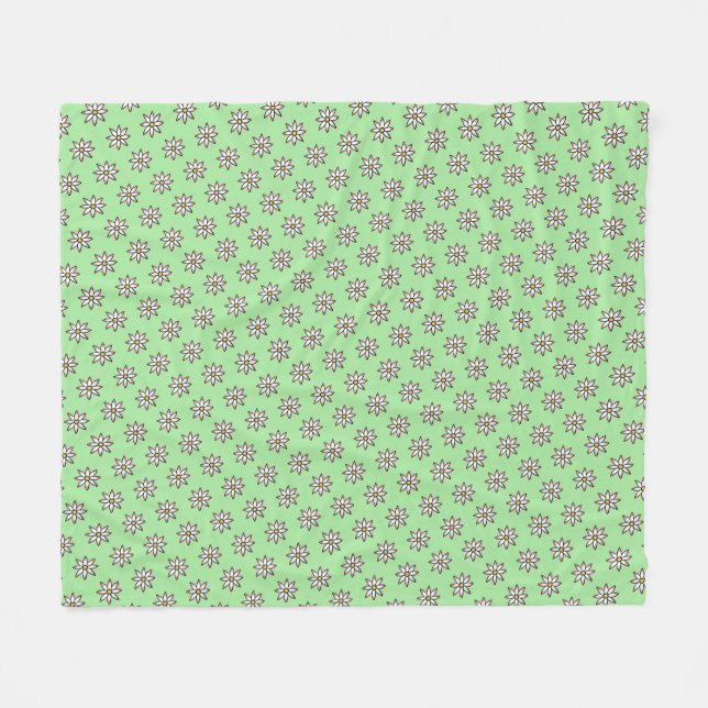 Couverture polaire florale KiniArt (Devant (Horizontal))
