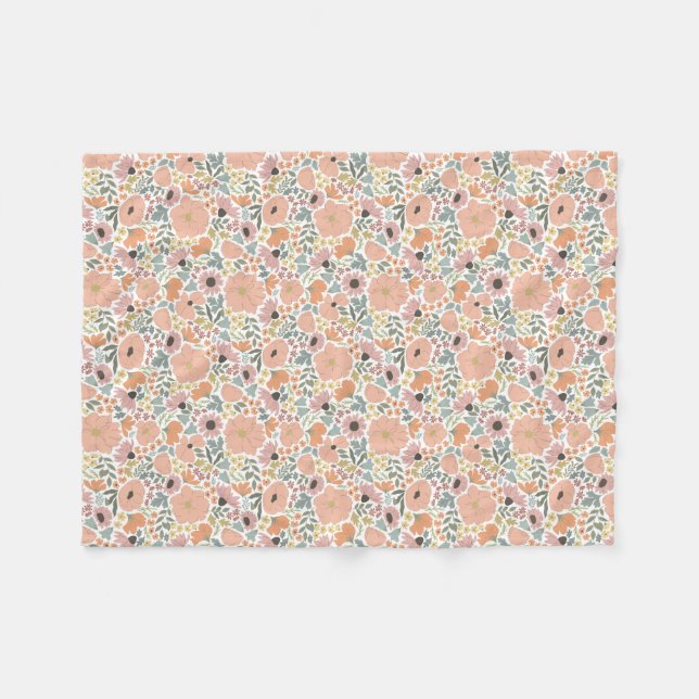 Couverture Polaire Flore printanière (Devant (Horizontal))