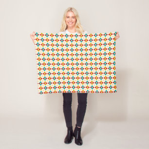 Couverture Polaire Flore rétro