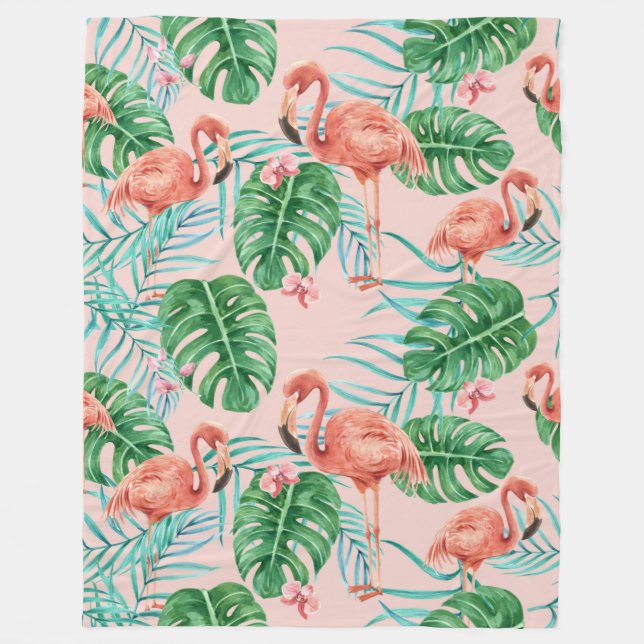Couverture Polaire Flore tropicale (Devant)