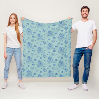 Couverture Polaire Flores azules
