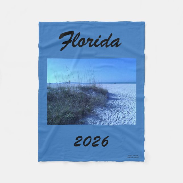 COUVERTURE POLAIRE FLORIDA BEACH 2026 FLEECE BLANKET (Devant)