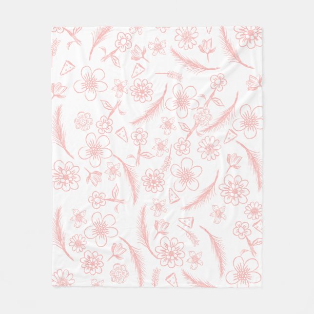 Couverture Polaire flower (Devant)