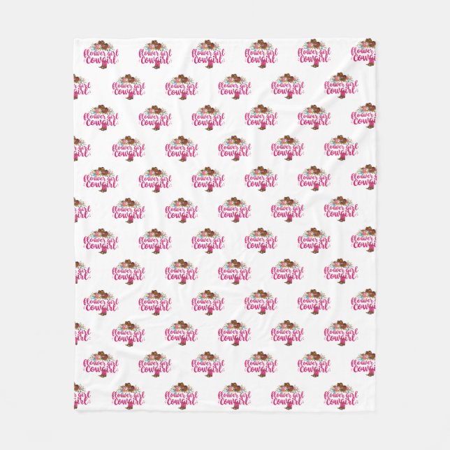 Couverture Polaire Flower Girl Cowgirl (Devant)