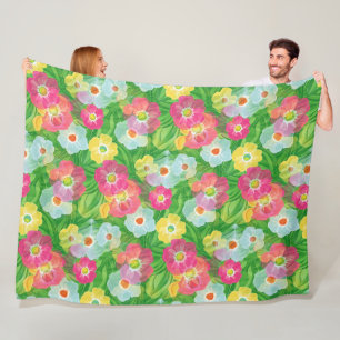 Couverture Polaire Flower Power Blossts motif continu 4