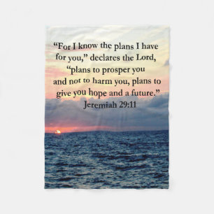 COUVERTURE POLAIRE FOI À JEREMIAH 29:11 SUNRISE VERSE