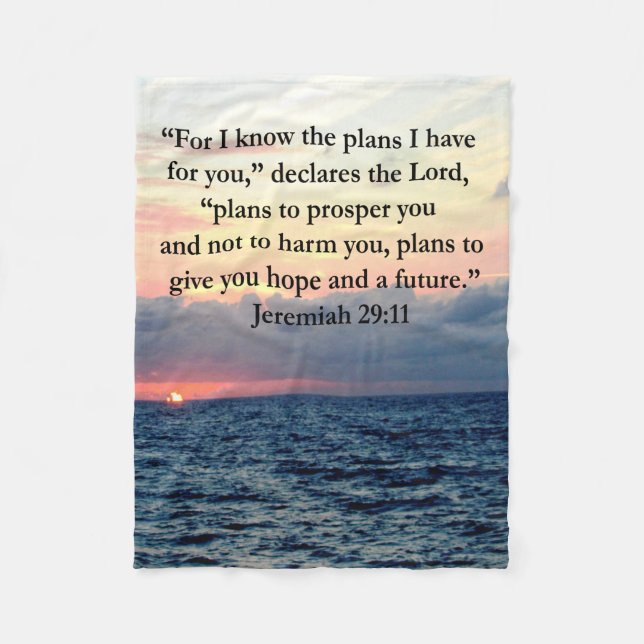 COUVERTURE POLAIRE FOI À JEREMIAH 29:11 SUNRISE VERSE (Devant)