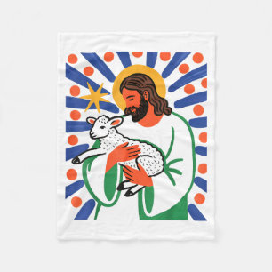 Couverture Polaire Foi Berger Agneau Paisible Divin Spirituel Désir