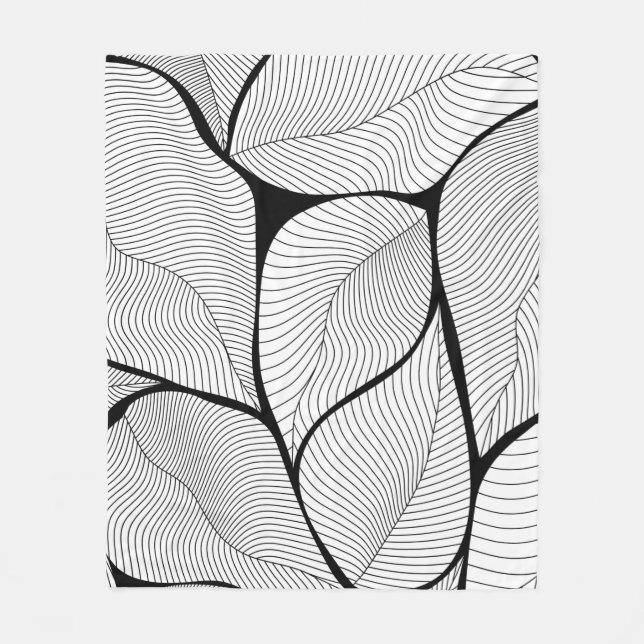 Couverture Polaire Foliage leaves background pattern (Devant)
