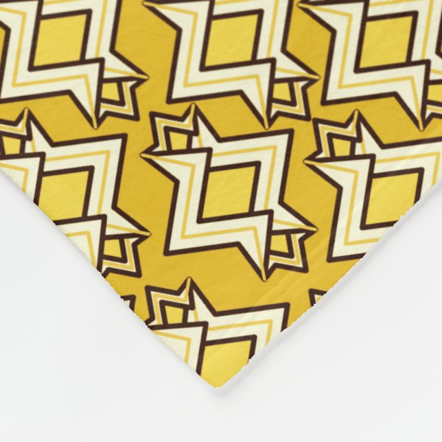 Couverture Polaire Fond d'écran Art Déco Motif, Or moutarde (Coin)